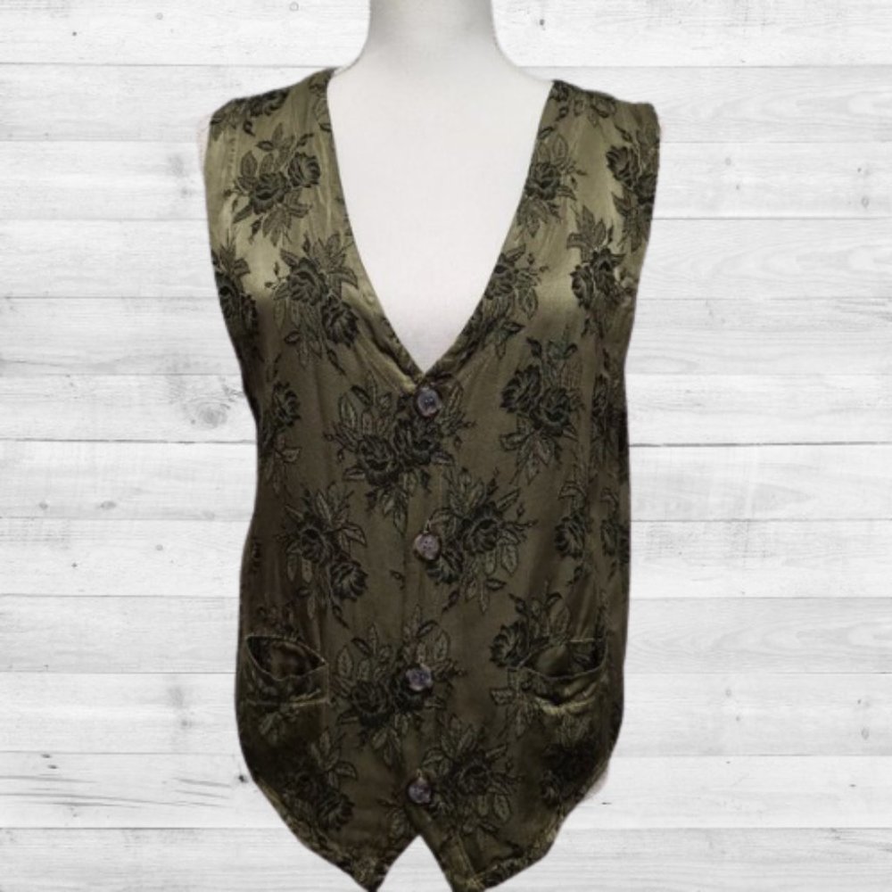 CP Shades Vintage 90s Floral Vest S